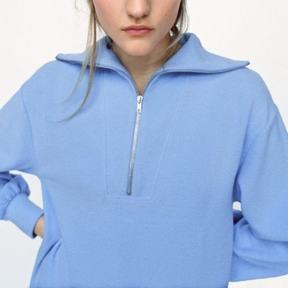 Zara Soft High Collar Quarter Zip Dress - Picture 4 of 6